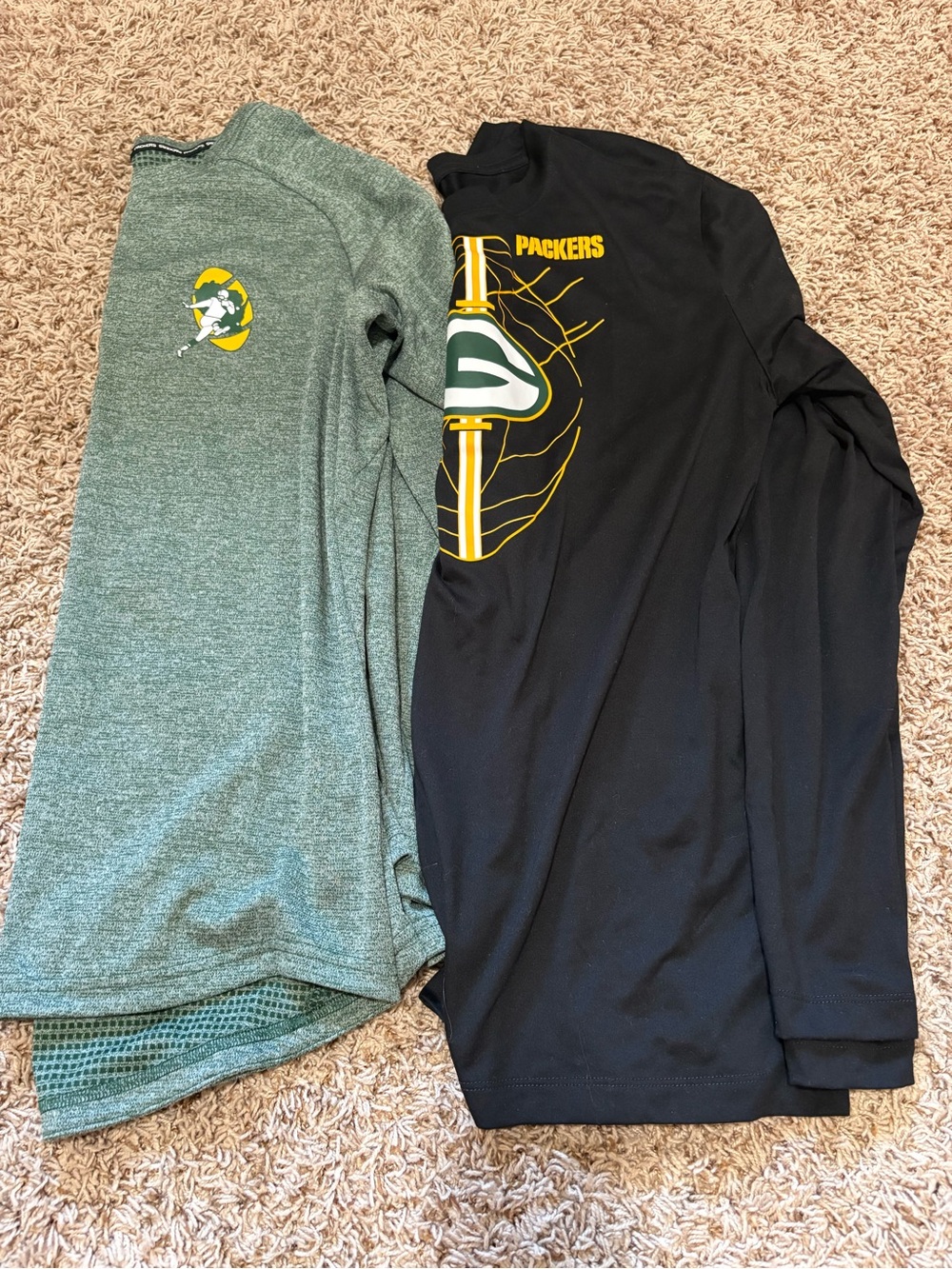 Green Bay Packers Nike Dri-FIT Long Sleeves Mens size medium set of 2